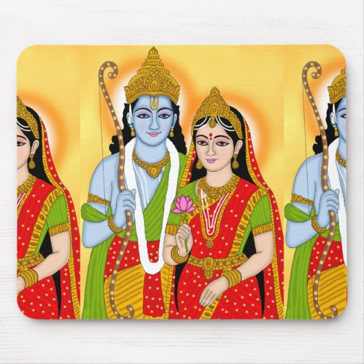 Tapis De Souris Lord SitaRam Mouse Pad – Spiritual Desk Accessory (Devant)