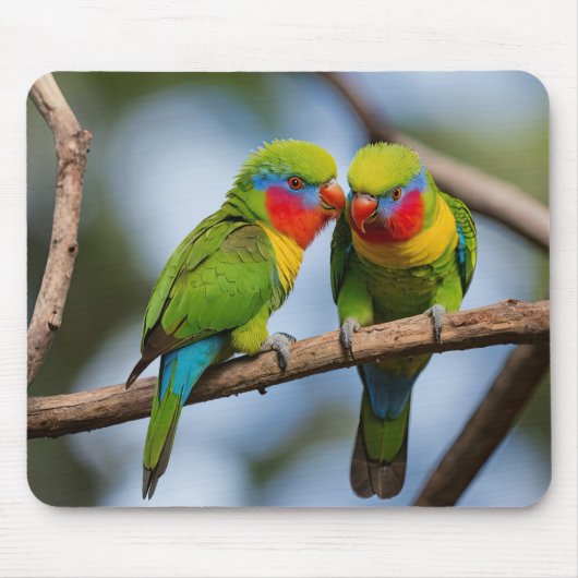 Tapis De Souris Lorikeets arc-en-ciel (Devant)