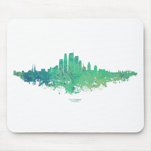 Tapis De Souris Los Angeles City Skyline - Mint Green (Devant)