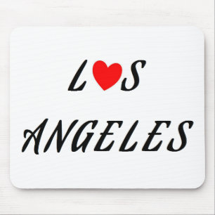 Tapis De Souris Los Angeles coeur rouge
