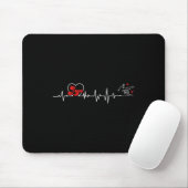 Tapis De Souris Loss Heartbeat Hand Sign Language Loss Awa (Avec souris)