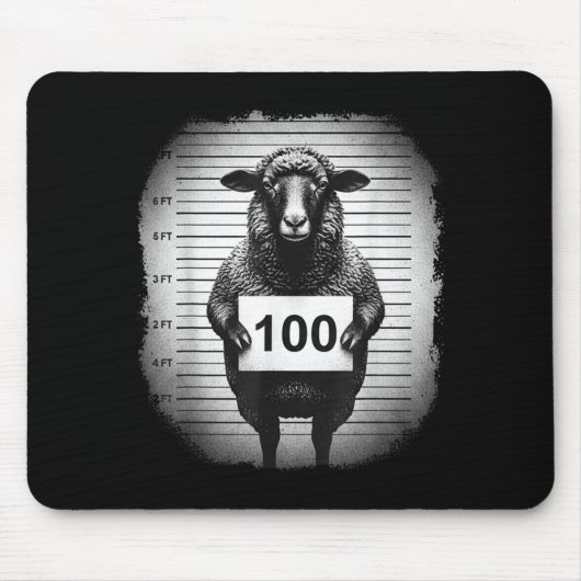 Tapis De Souris Lost Sheep And Found Wanted Mugshot Christian Men (Devant)