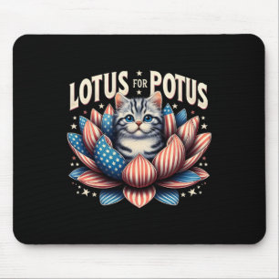 Tapis De Souris Lotus For Potus Us Amoureux de les chats Du Drapea