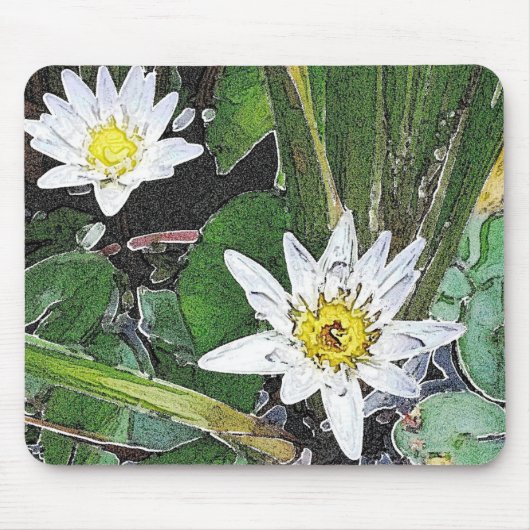 TAPIS DE SOURIS LOTUS GRAPHIQUE ART MOUSEPAD (Devant)