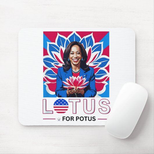 Tapis De Souris Lotus pour la campagne présidentielle de Potus Kam (Avec souris)