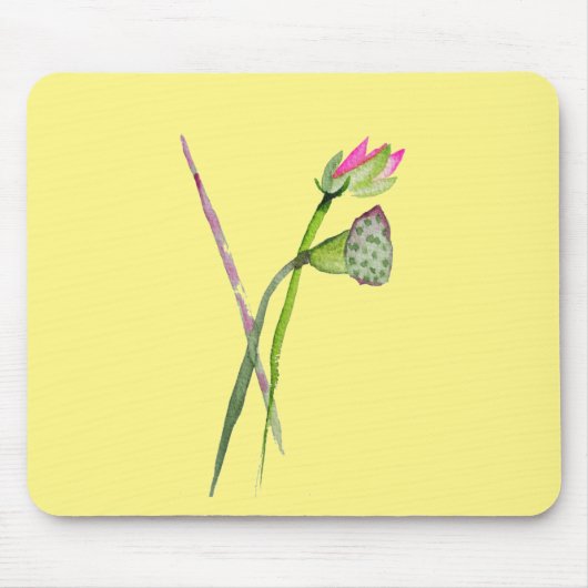 Tapis De Souris Lotus rose Fleur Zen Art bouddhiste (Devant)