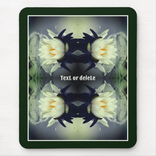 Tapis De Souris Lotus Water Lily Fleur Art Abstrait Personnalisé (Devant)