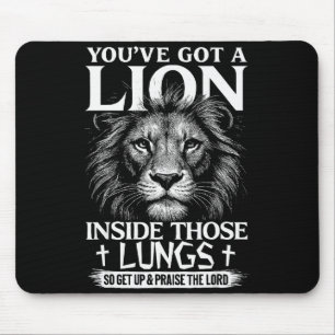 Tapis De Souris Louange chrétienne du lion Adorez le Seigneur Foi