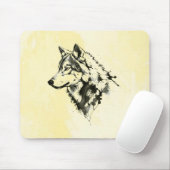 Tapis De Souris Loup (Avec souris)