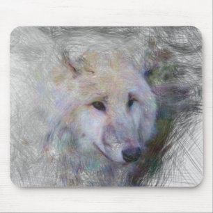 Tapis De Souris loup animal artistique