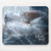 Tapis De Souris Loup argenté Mousepad (Devant)
