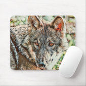 Tapis De Souris loup cinglé (Avec souris)