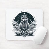 Tapis De Souris Loup conscient (Avec souris)