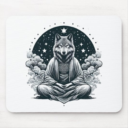 Tapis De Souris Loup conscient (Devant)