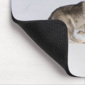Tapis De Souris Loup courant dans la neige 2 (Coin)