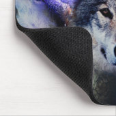 Tapis De Souris Loup d'animal dans la couronne (Coin)