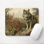 Tapis de souris Loup dans Glen (Avec souris)