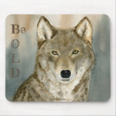 Tapis De Souris Loup dans l'aquarelle de la mer de la mer (Devant)