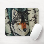 Tapis De Souris "Loup de bois" (Avec souris)