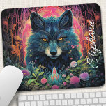 Tapis De Souris Loup de forêt florale personnalisé<br><div class="desc">Transformez votre espace de travail en une oasis mystique grâce à ce tapis de souris personnalisé qui comprend un loup majestueux orné de motifs floraux vibrants. Le cadre enchanteur, situé dans une forêt luxuriante, évoque un sentiment de tranquillité et d'émerveillement. Ajoutez une touche personnelle avec votre nom ou une citation...</div>
