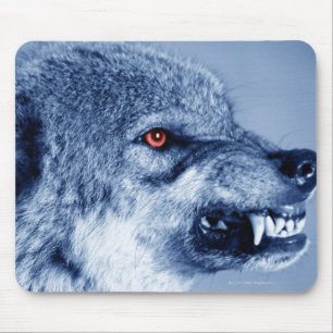 Tapis De Souris Loup de grondement (lupus de Canis), profil