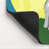 Tapis De Souris Loup délabré mignon avec la lune (Coin)