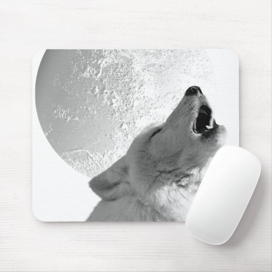 Tapis De Souris Loup d'hurlement (Avec souris)