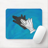 Tapis De Souris Loup en bleu (Avec souris)