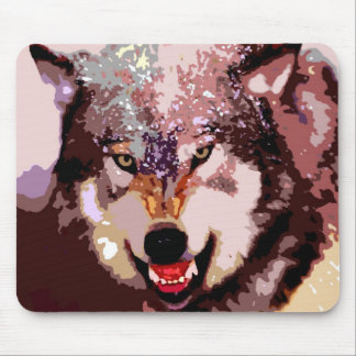 Tapis De Souris Loup en neige