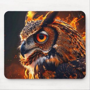 Tapis De Souris Loup enflammé