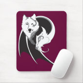 Tapis De Souris Loup et dragon Mousepad (Avec souris)