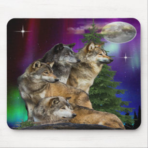 Tapis De Souris Loup et Lune