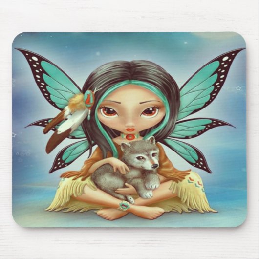 Tapis De Souris Loup féerique (Devant)