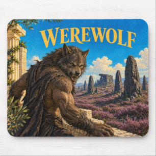 Tapis De Souris Loup-garou, Monstre de Fantastique Gothique