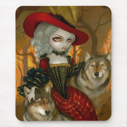 Tapis De Souris Loup-Garou : rococos gothiques Mousepad de loup de (Devant)