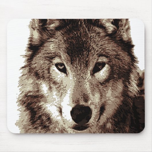 Tapis De Souris Loup gris (Devant)