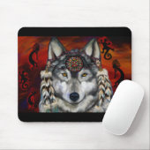 Tapis De Souris Loup Gris (Avec souris)