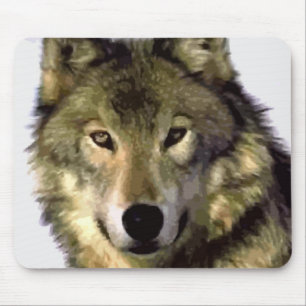 Tapis De Souris Loup gris