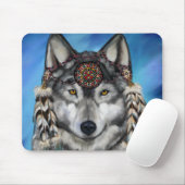 Tapis De Souris Loup Gris (Avec souris)