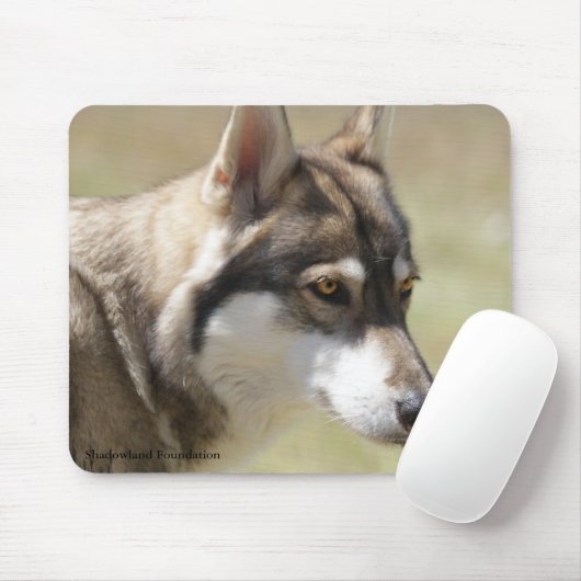 Tapis De Souris Loup gris Mousepad (Avec souris)