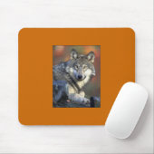 Tapis De Souris Loup gris Mousepad (Avec souris)