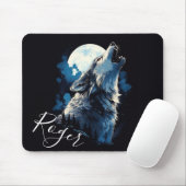 Tapis De Souris Loup Hurlant (Avec souris)