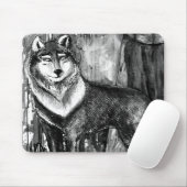 Tapis De Souris Loup Mousepad de guide d'esprit (Avec souris)