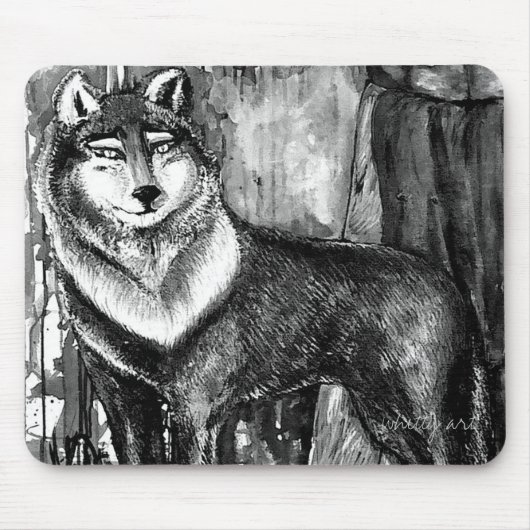 Tapis De Souris Loup Mousepad de guide d'esprit (Devant)