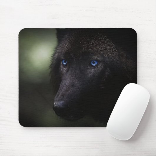 Tapis De Souris Loup noir (Avec souris)