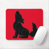 Tapis De Souris Loup noir d'hurlement (Avec souris)