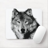 Tapis De Souris Loup noir et blanc (Avec souris)