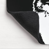Tapis De Souris Loup noir et blanc (Coin)