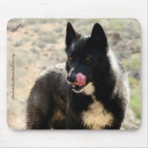 Loup noir Mousepad