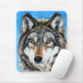 Tapis De Souris Loup peint (Avec souris)